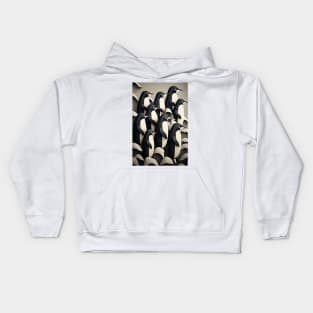 The March of the Penguins - Inuit Art Kids Hoodie